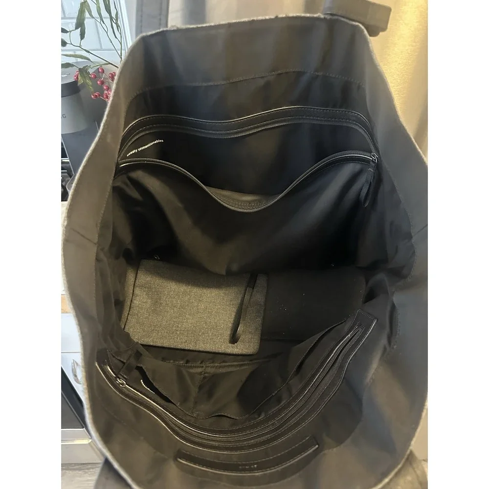 Lululemon All Day Lg Tote Go Wild Purse Gray/black 6pckt Boat Baby Gym Vacay